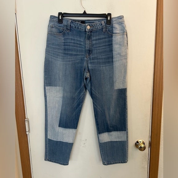 Simply Vera Vera Wang Denim Mid
Rise Color Blocked Capri Size 10 - Picture 1 of 9